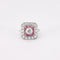 Bague 53 Bague Art déco en platine diamants et rubis 58 Facettes