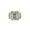 Bague 49 Bague Art déco en or rose 18K avec saphir et diamants 58 Facettes