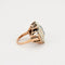 Bague 49 Bague Art déco en or rose 18K avec saphir et diamants 58 Facettes