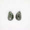 Boucles d'oreilles Art Déco - Broche double clip en or gris 18K, jade, onyx et diamants 58 Facettes