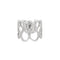 Bague 57 Bague entrelacs pavée de diamants en or blanc 18K 58 Facettes