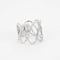 Bague 57 Bague entrelacs pavée de diamants en or blanc 18K 58 Facettes