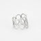 Bague 57 Bague entrelacs pavée de diamants en or blanc 18K 58 Facettes