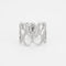 Bague 57 Bague entrelacs pavée de diamants en or blanc 18K 58 Facettes