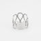 Bague 57 Bague entrelacs pavée de diamants en or blanc 18K 58 Facettes