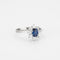Bague 58 Bague marguerite saphir et diamants en or blanc 18K 58 Facettes