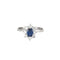 Bague 58 Bague marguerite saphir et diamants en or blanc 18K 58 Facettes