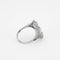 Bague 58 Bague Art déco en or blanc 18K, diamants et saphirs calibrés 58 Facettes