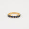 Bague 62 Demi-alliance - Bague en or jaune 18K et saphirs 58 Facettes