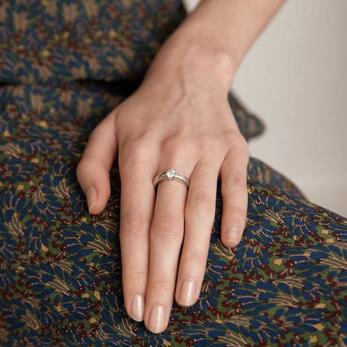 Bague 54 Mauboussin - Bague solitaire en or blanc 18K et diamant 0,56 ct 58 Facettes