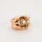 Bague 53 Bague tank en or jaune 18K sertie d’un diamant 58 Facettes