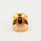 Bague 61 Bague tank en or jaune et blanc 18K, saphir et diamants 58 Facettes
