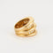 Bague 51 OJ Perrin - Bague large godronnée en or jaune 18K et diamants 58 Facettes