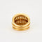 Bague 51 OJ Perrin - Bague large godronnée en or jaune 18K et diamants 58 Facettes
