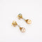 Boucles d'oreilles Fred - Boucles d'oreilles pendantes en or jaune 18K, perles et diamants 58 Facettes