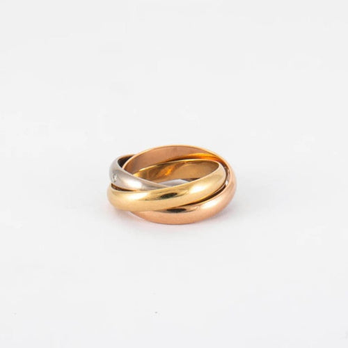 Bague 52 Cartier Trinity - Bague trois ors 18K avec diamants 58 Facettes
