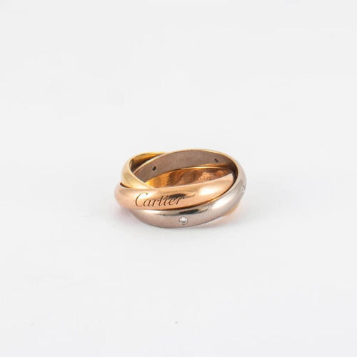 Bague 52 Cartier Trinity - Bague trois ors 18K avec diamants 58 Facettes