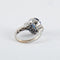 Bague 49 Bague en or blanc 18K avec saphir 3,22 ct et diamants 58 Facettes