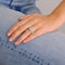 Bague 55 Bague anneau motif grec en platine pavée de diamants 58 Facettes