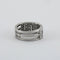 Bague 55 Bague anneau motif grec en platine pavée de diamants 58 Facettes