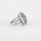 Bague 53 Adler - Bague en or blanc 18K à calcédoine et saphirs 58 Facettes