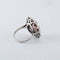 Bague 52 Bague marguerite tourmaline rose et diamants en or blanc 18K 58 Facettes