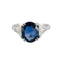 Bague 49 Bague en or blanc 18K saphir 2,64 ct et diamants 58 Facettes