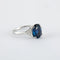 Bague 49 Bague en or blanc 18K saphir 2,64 ct et diamants 58 Facettes