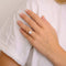 Bague 51 Bague fleur en or blanc 18K et diamants 58 Facettes