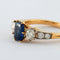 Bague 55.5 Bague saphir et diamants en or jaune 18K 58 Facettes