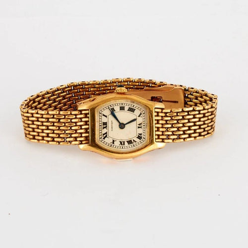 Montre Cartier Tortue - Montre vintage en or jaune 58 Facettes