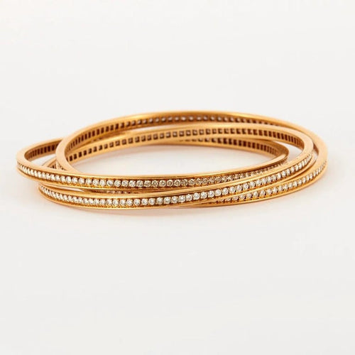Bracelet Cartier Trinity - Bracelet en or jaune serti de diamants 58 Facettes