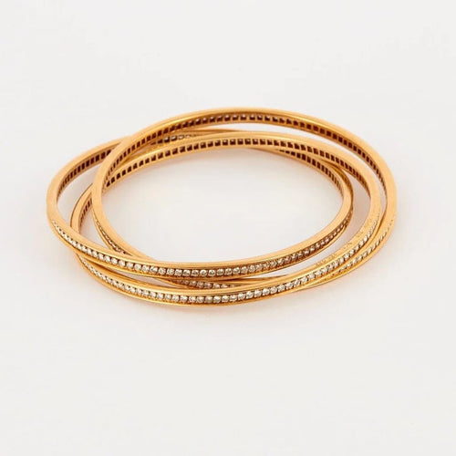 Bracelet Cartier Trinity - Bracelet en or jaune serti de diamants 58 Facettes