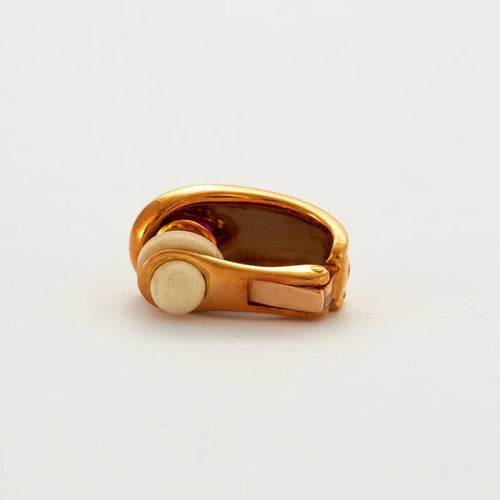 Boucles d'oreilles Poiray - Clips d’oreilles en or jaune et or blanc avec rubis 58 Facettes