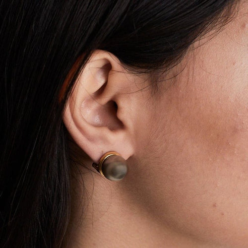 Boucles d'oreilles Boucles d’oreilles en or jaune 750 avec perles de Tahiti 58 Facettes