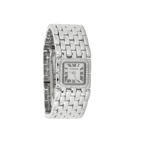 Montre Cartier Panthère Ruban - Montre en or blanc et diamants 58 Facettes