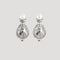 Boucles d'oreilles Poiray - Pendants d'oreilles en or blanc 18 carats perles, diamants et rubis 58 Facettes