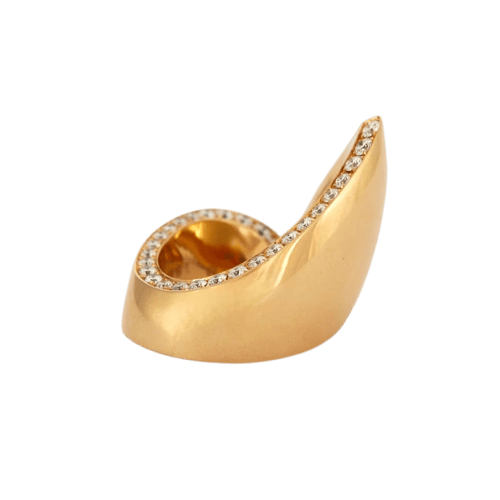 Bague 54 de Grisogono - Bague ouverte en or jaune 18 carats et diamants 58 Facettes