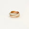 Bague 49 Cartier Trinity - Bague pavée de diamants en or blanc, jaune et rose 58 Facettes