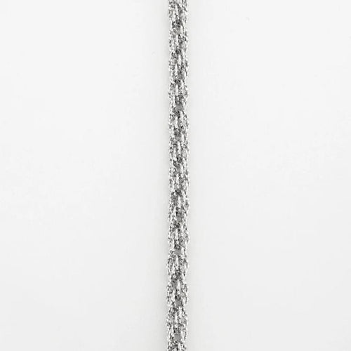 Collier Sautoir à billes en or gris et or blanc 18 carats 58 Facettes