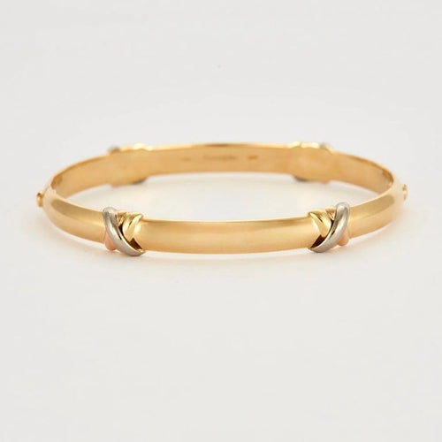 Bracelet Cartier Trinity - Bracelet jonc ouvrant en or jaune 18 carats 58 Facettes