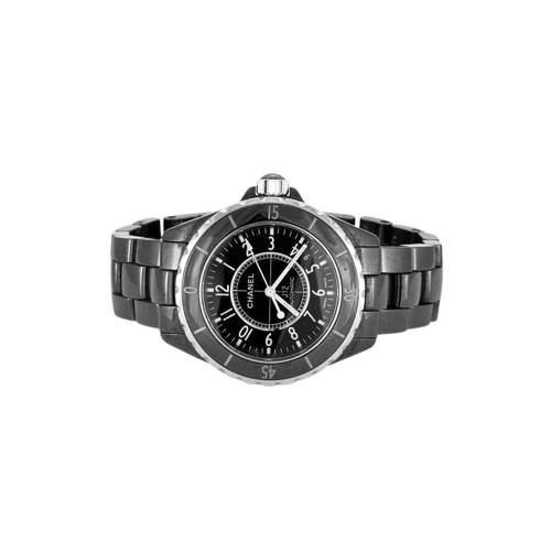 Montre CHANEL J12 - Montre unisexe en céramique noire et acier 58 Facettes