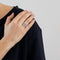 Bague 55 Bague bandeau en platine avec saphir rose et diamants 58 Facettes
