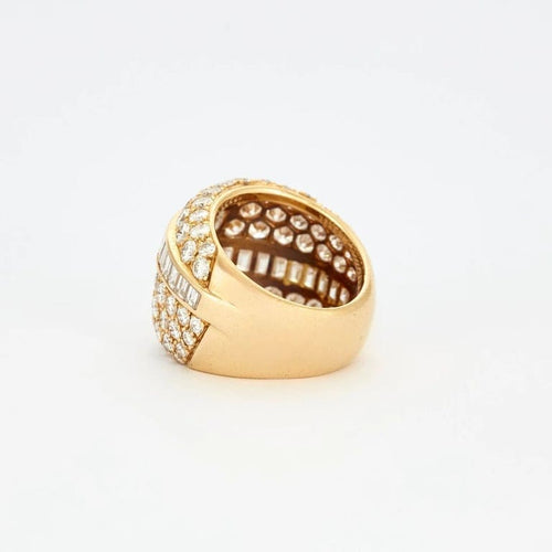 Bague 51 Van Cleef & Arpels - Bague boule en or jaune 18 carats et diamants 58 Facettes