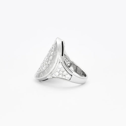 Bague 49 Bulgari - Bague en or blanc 18 carats et diamants 58 Facettes