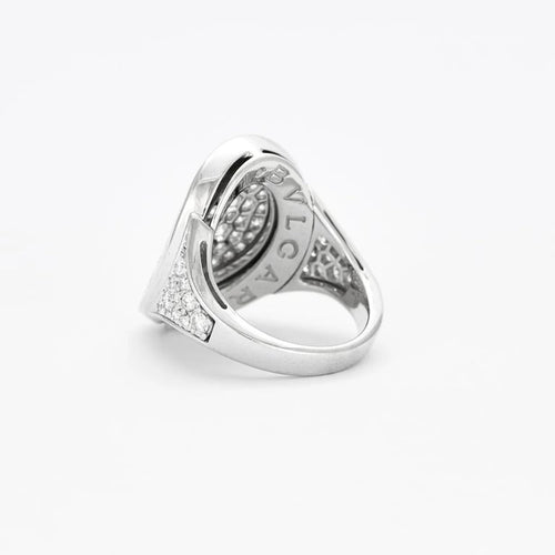 Bague 49 Bulgari - Bague en or blanc 18 carats et diamants 58 Facettes