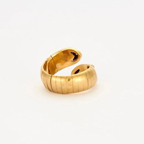 Bague 57 Chaumet Plume - Bague ouverte en or jaune et diamants 58 Facettes