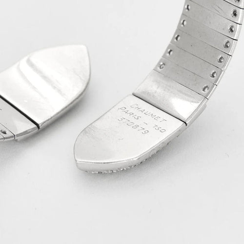 Bracelet Chaumet Plume - Bracelet semi-rigide en or gris 18K et diamants 58 Facettes
