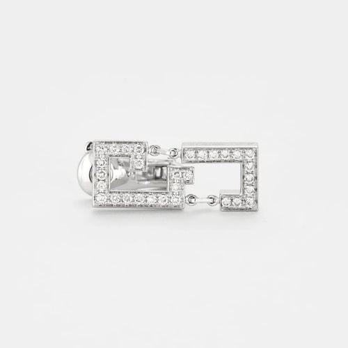 Boucles d'oreilles Cartier Baiser du Dragon - Boucles d’oreilles en or gris et diamants 58 Facettes