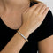 Bracelet FRED Isaure - Bracelet jonc vintage en or jaune, platine et diamants 58 Facettes